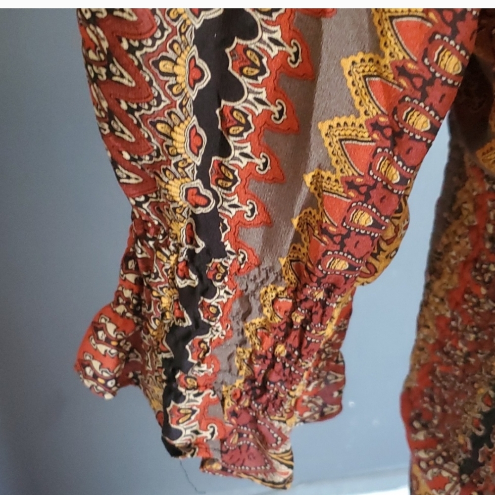 Du Per Due vintage brown maxi  Silk dress size 16 - Picture 6 of 10